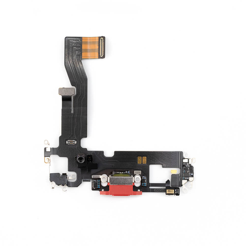 Charging Port With Microphone & Flex For Apple iPhone 12 Red Original IC